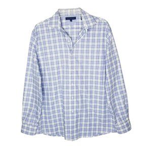 Tommy Hilfiger Plaid Button Shirt Men Size 16.5 (34-35)